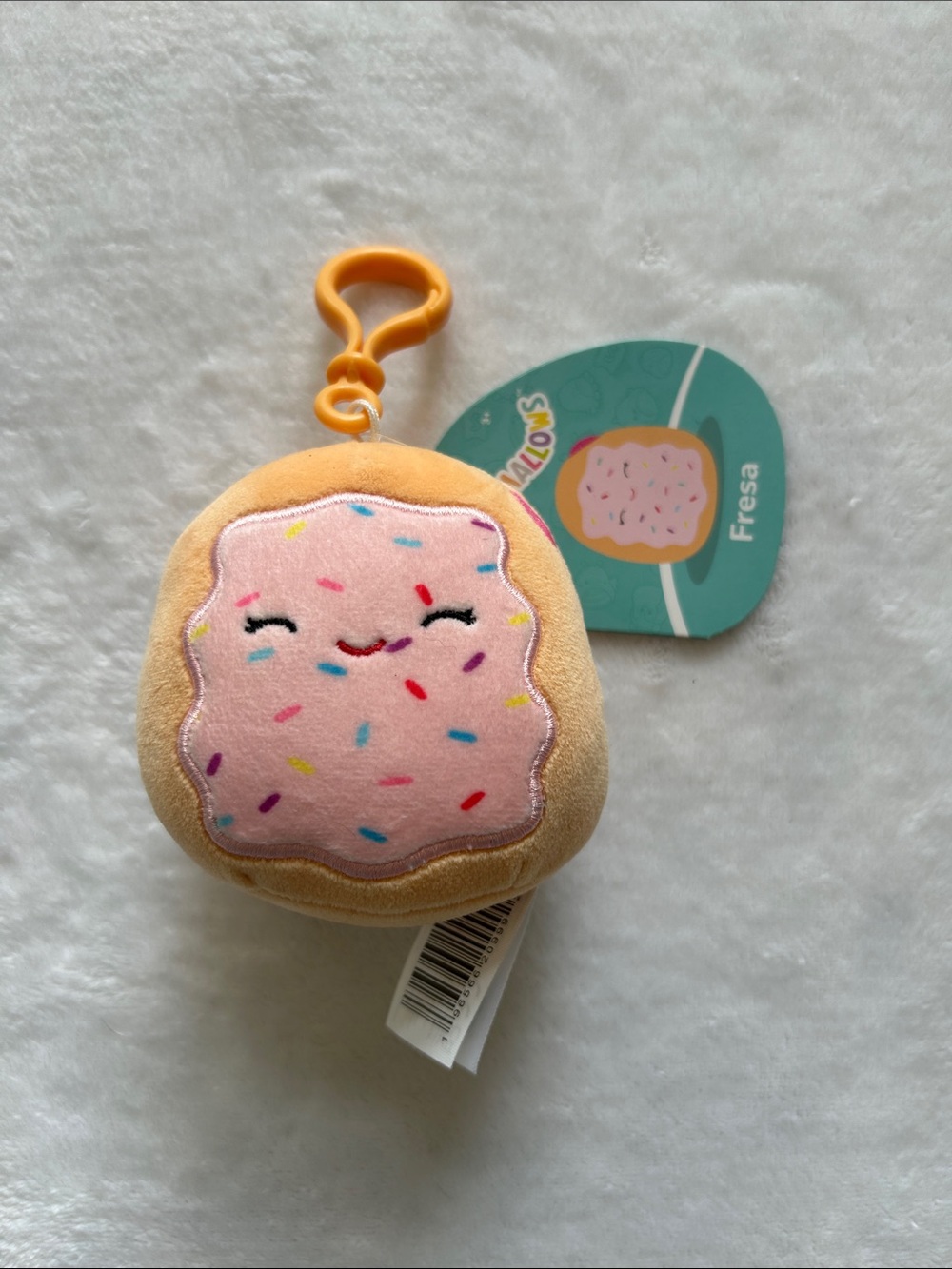 Pink Pop Tart Squishmallow Keychain -Fresa